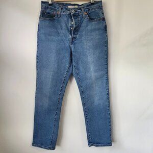 Levi’s Wedgie Straight Button Fly Jeans | Size W31 L28 | Medium Wash